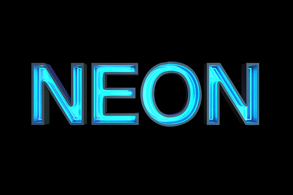 3D FONT | NEON | 3D PSD in Symbol Fonts - product preview 2