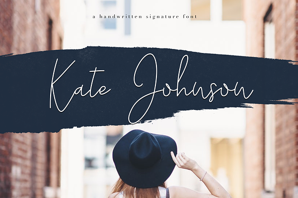 Kate Johnson - Signature Font