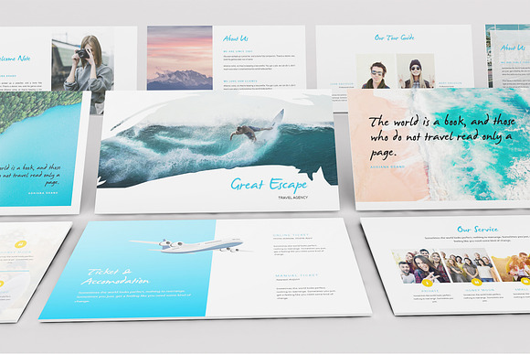 Travel Agency Powerpoint Template in PowerPoint Templates - product preview 1
