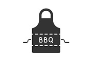 Barbecue apron glyph icon
