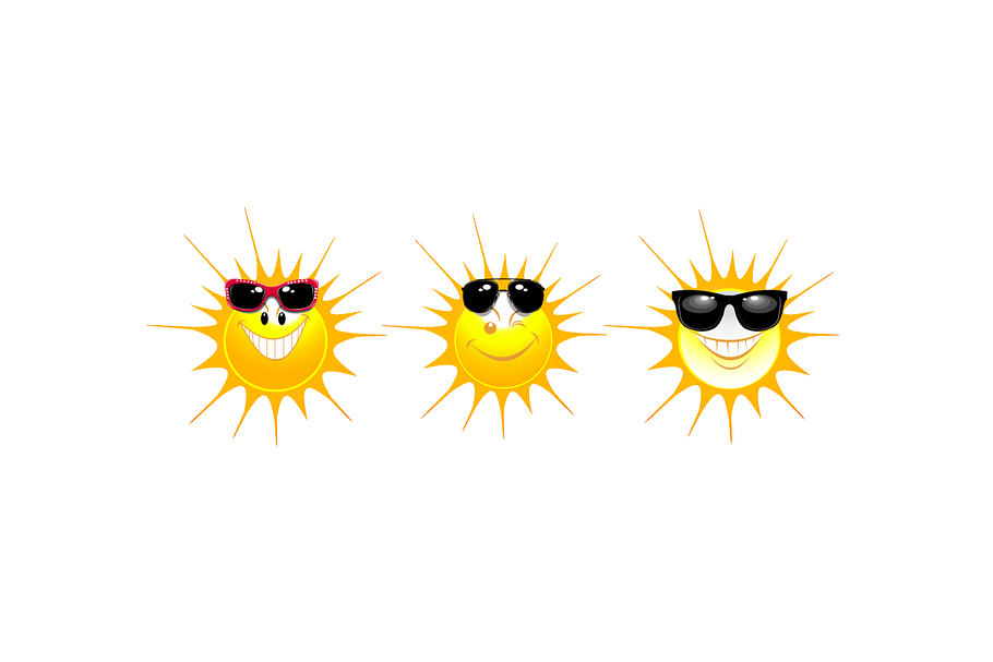 sun in sunglasses in Icons - product preview 8