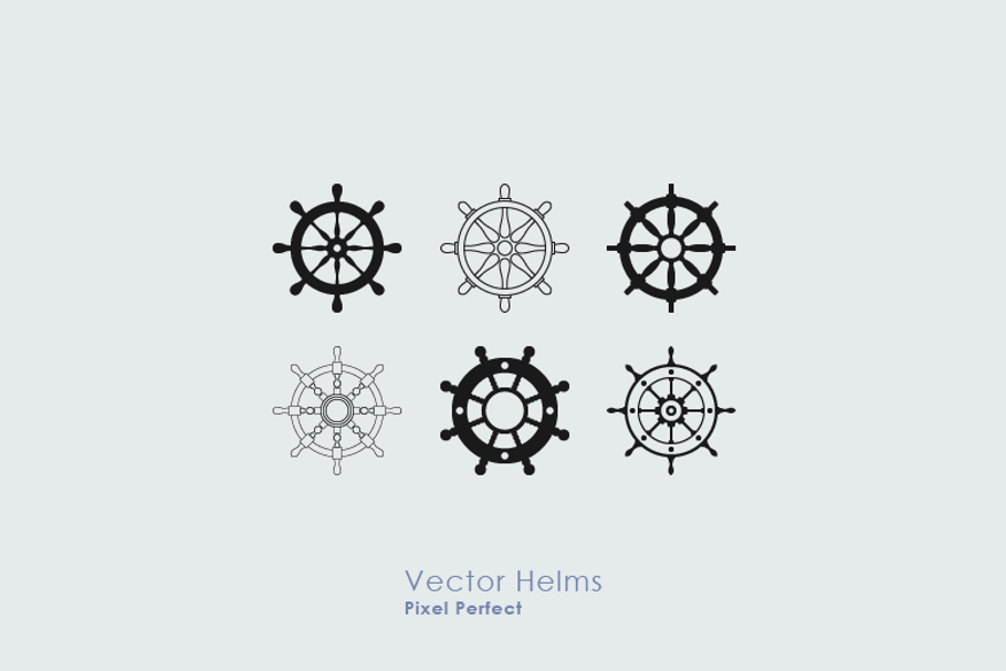 12 Nautical Ship Wheel Vectors in Objects - product preview 8