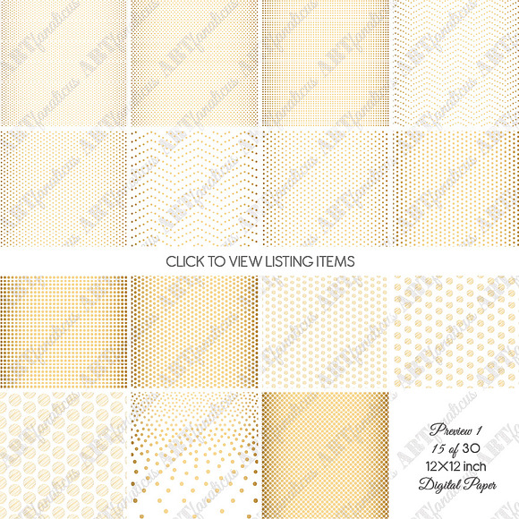 GOLD DOTS & STRIPES in Patterns - product preview 1