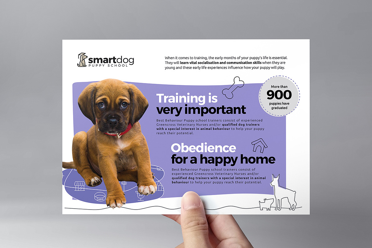 Puppy School Flyer Template in Flyer Templates - product preview 8