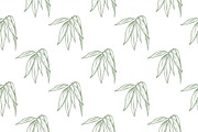 Vector leaves seamless pattern
