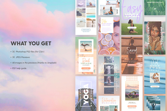 Instagram Stories - Unicorn Yoga Ed in Instagram Templates - product preview 1