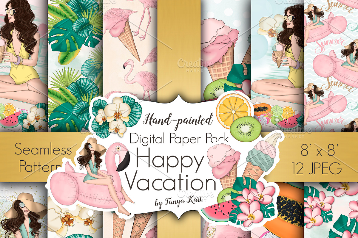 Happy Vacation Summer Paper Pack in Patterns - product preview 8