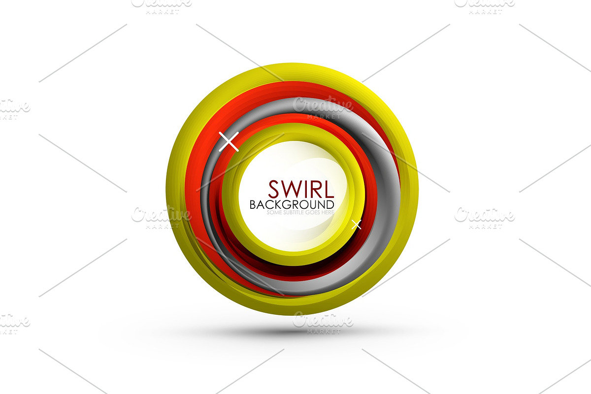 Spiral swirl flowing lines 3d vector abstract background in Illustrations - product preview 8