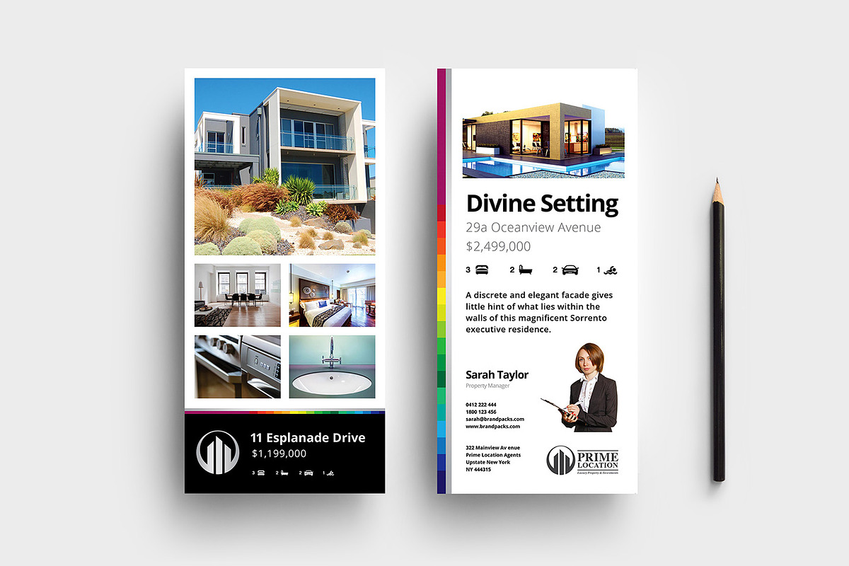 Real Estate DL Card Template in Card Templates - product preview 8