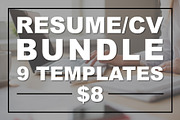 Resume Bundle CV Bundle Modern Clean