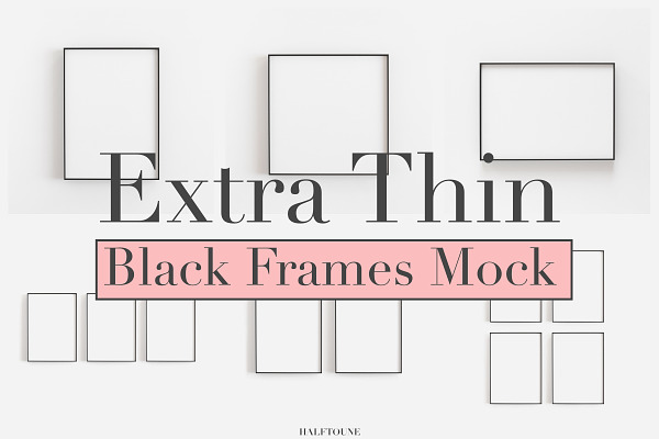 Mockup Frames,Bundle of 6 Thin Frame