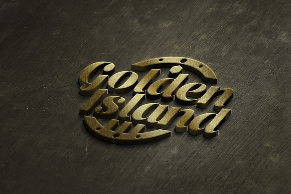 Gold logo Mock-Up Realistic in Branding Mockups - product preview 2