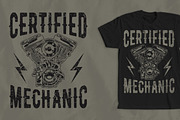 Certified Mechanic T-Shirt Design
