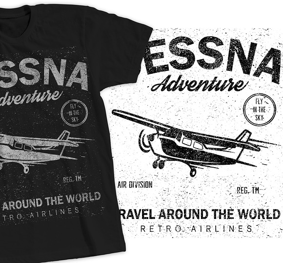 Cessna T-shirt Design in Illustrations - product preview 1
