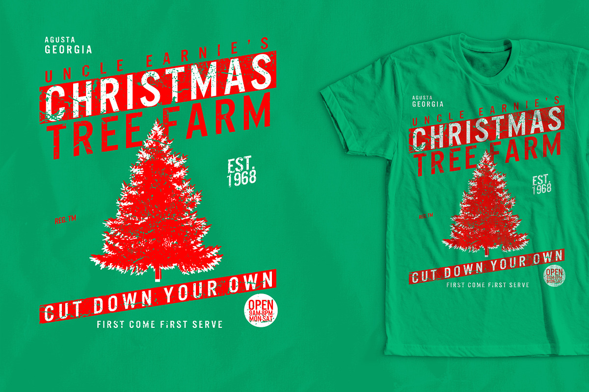 Christmas Tree Farm T-shirt Design in Illustrations - product preview 8