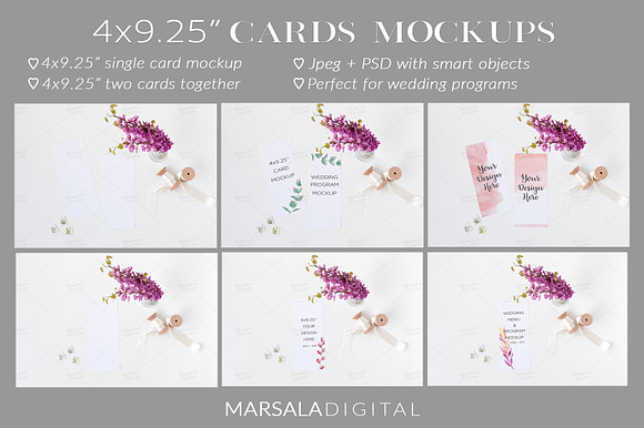 Spring Wedding Mockup Bundle in Print Mockups - product preview 6