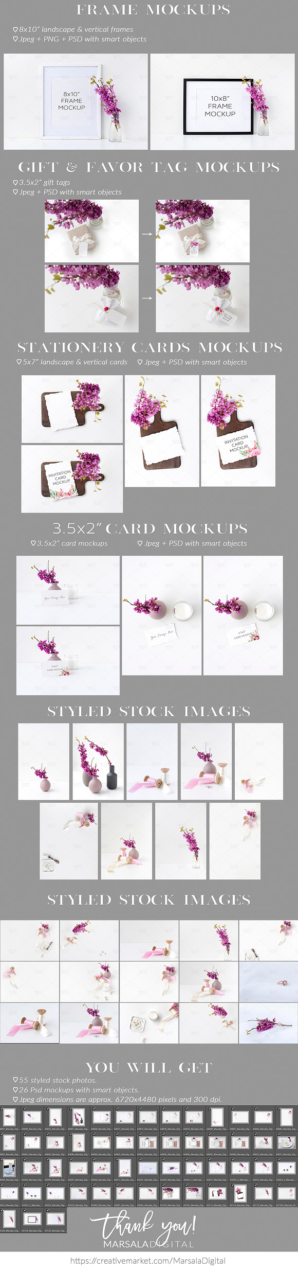 Spring Wedding Mockup Bundle in Print Mockups - product preview 15
