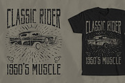 Muscle Car T-shirt Design
