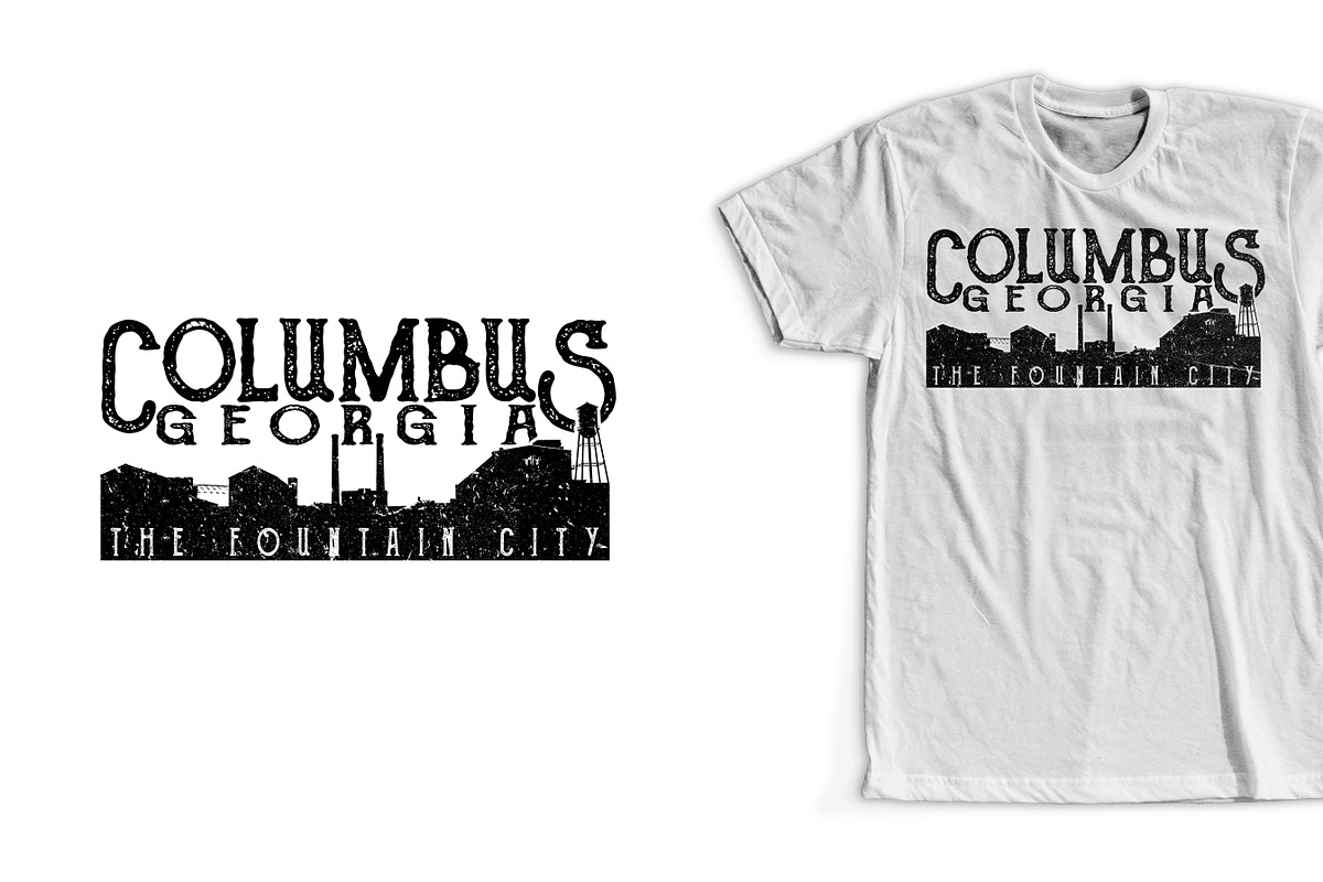 Columbus Ga T-Shirt Design in Illustrations - product preview 8