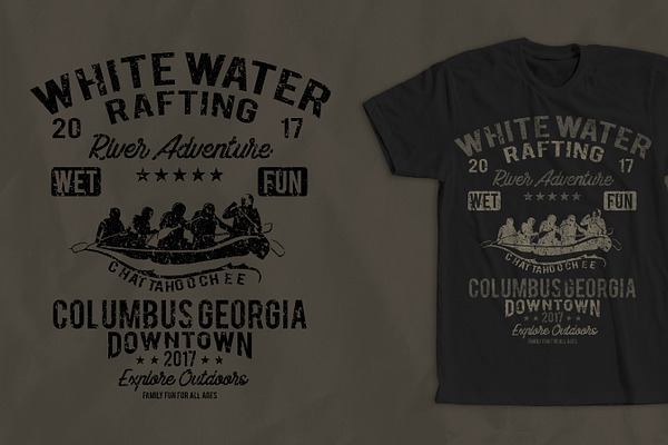 White Water Rafting T-Shirt Design