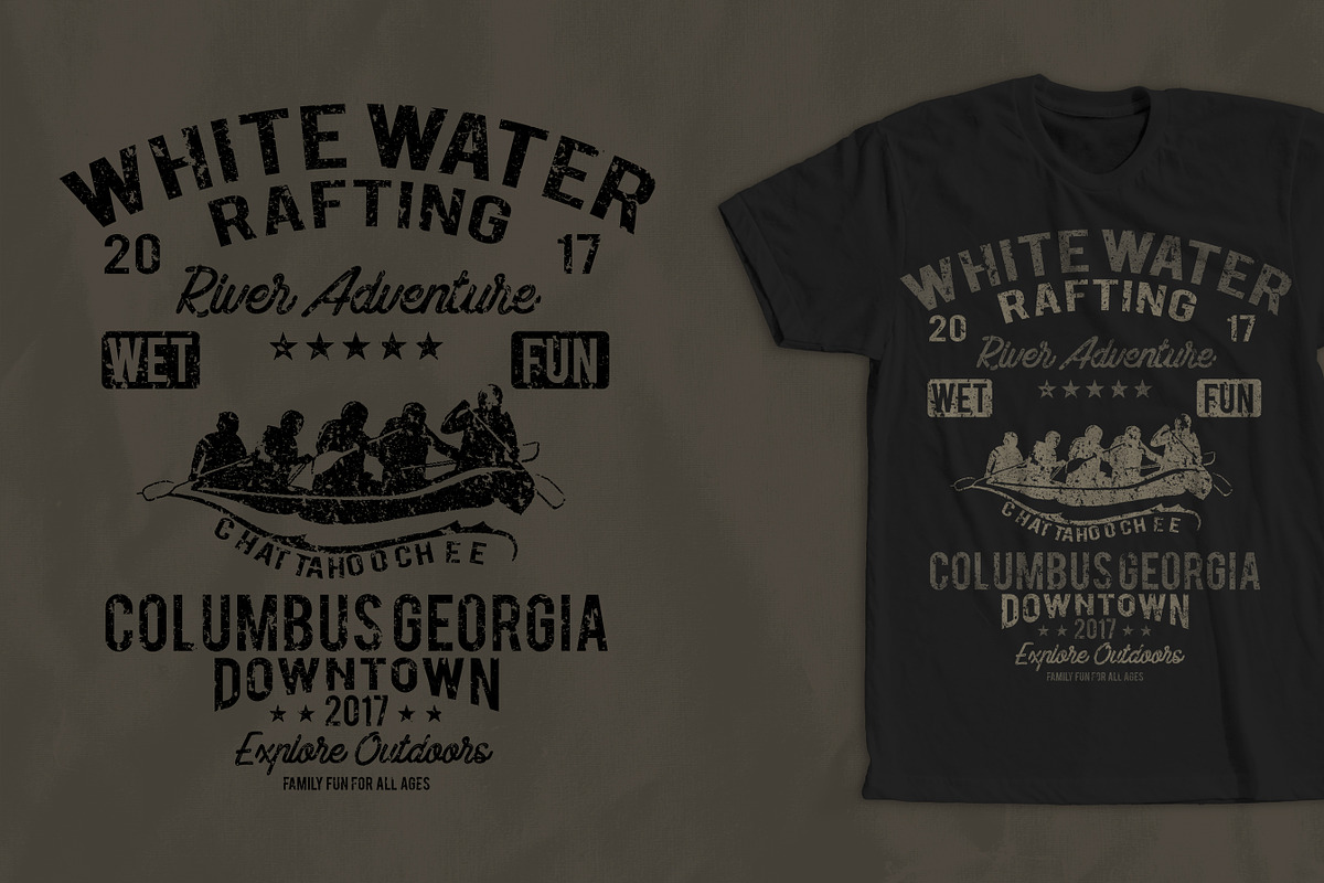 White Water Rafting T-Shirt Design in Illustrations - product preview 8