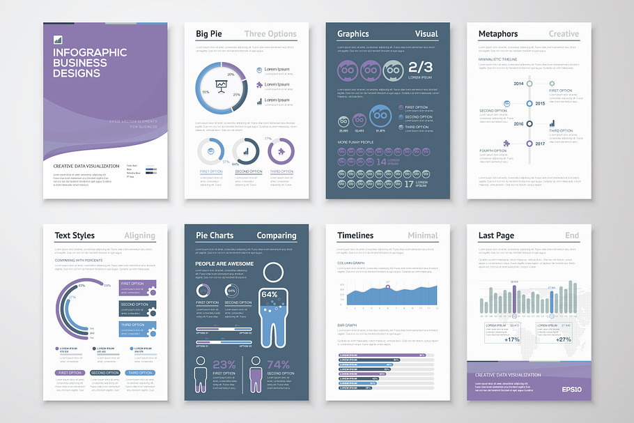 Infographic Brochure Elements 6 in Presentation Templates - product preview 8
