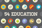 Awesome 54 Education Flat Vector