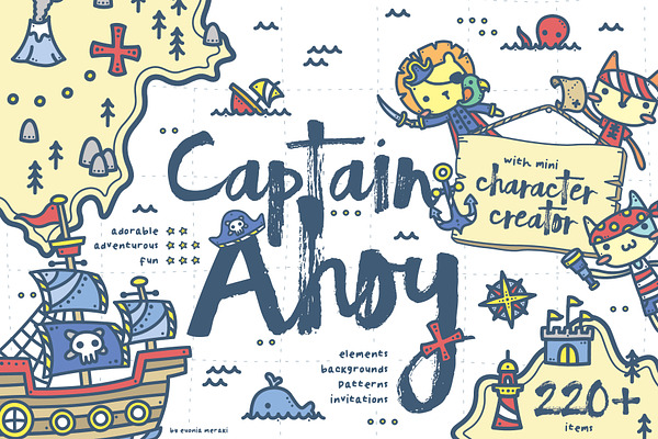 Captain Ahoy - Cute Summer Clipart