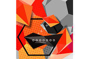 Color 3d geometric composition poster