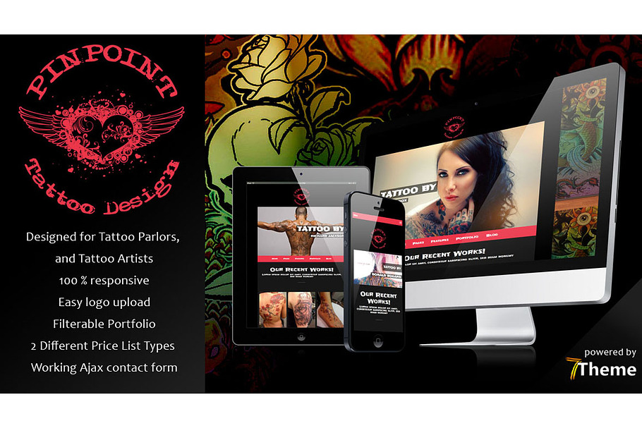 Pinpoint - Tattoo Studio WP Theme in WordPress Portfolio Themes - product preview 8
