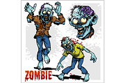 Zombie Comic Set - Cartoon zombie.