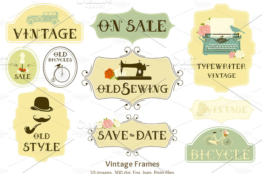 Vintage Frames in Illustrations - product preview 8