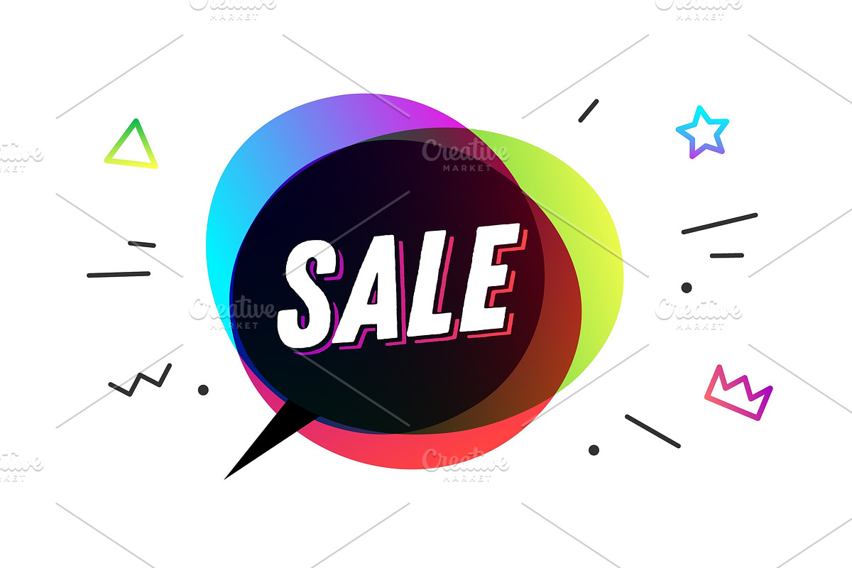 Sale. Banner, speech bubble, poster in Illustrations - product preview 8