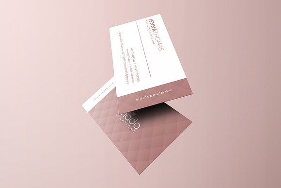 Premium Pink Business Card in Business Card Templates - product preview 1