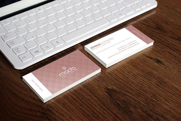Premium Pink Business Card in Business Card Templates - product preview 3