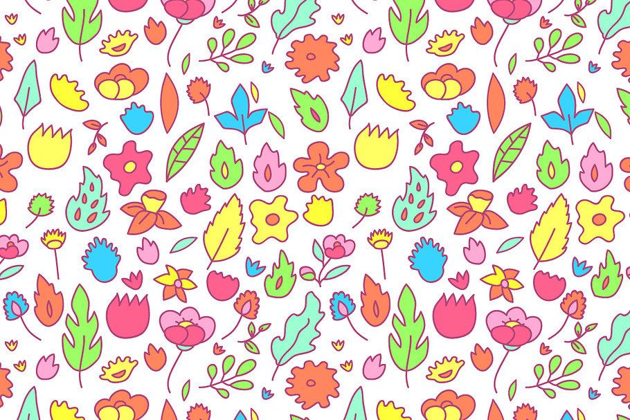 Childish colorful flowers pattern in Patterns - product preview 8