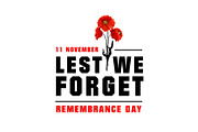 Vector poster for Remembrance day