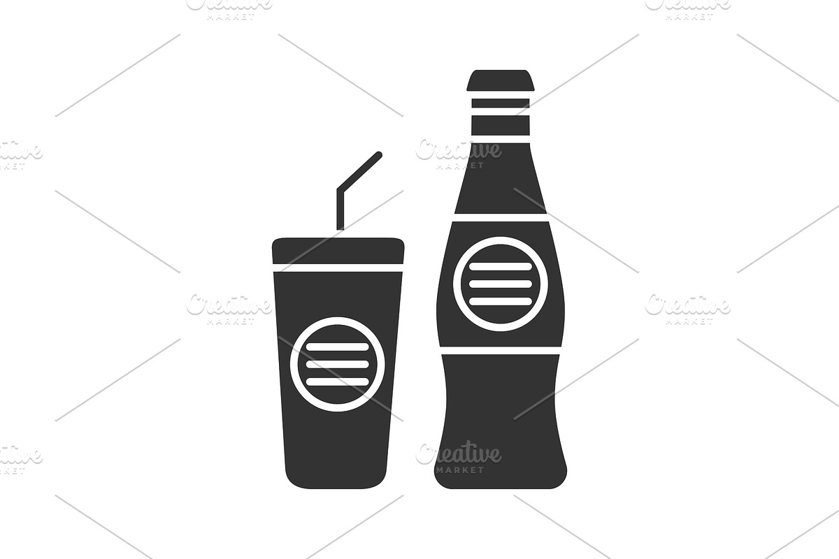 Cold drinks glyph icon in Graphics - product preview 8