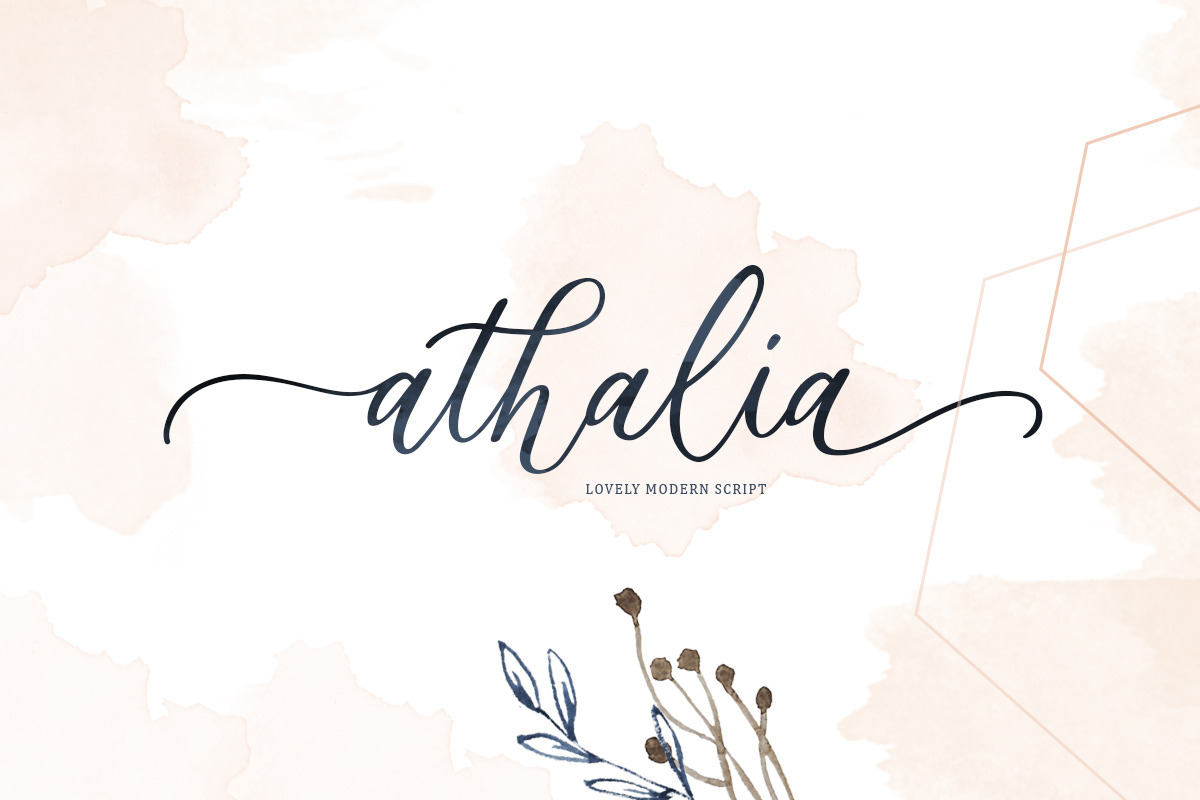 Athalia - Modern Calligraphy Script in Modern Fonts - product preview 8