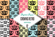 Digital Paper retro crowns