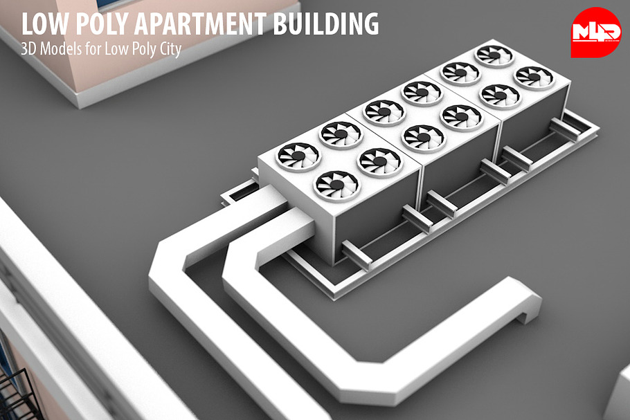 Low Poly Apartment Building in Architecture - product preview 12