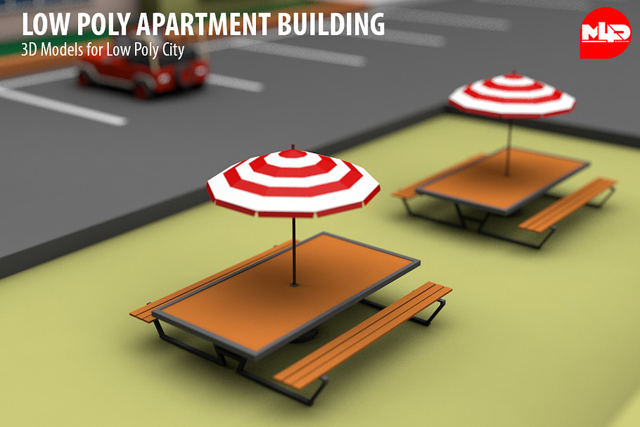 Low Poly Apartment Building in Architecture - product preview 13