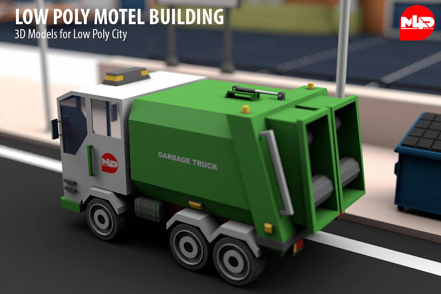 Low Poly Motel Building in Architecture - product preview 9