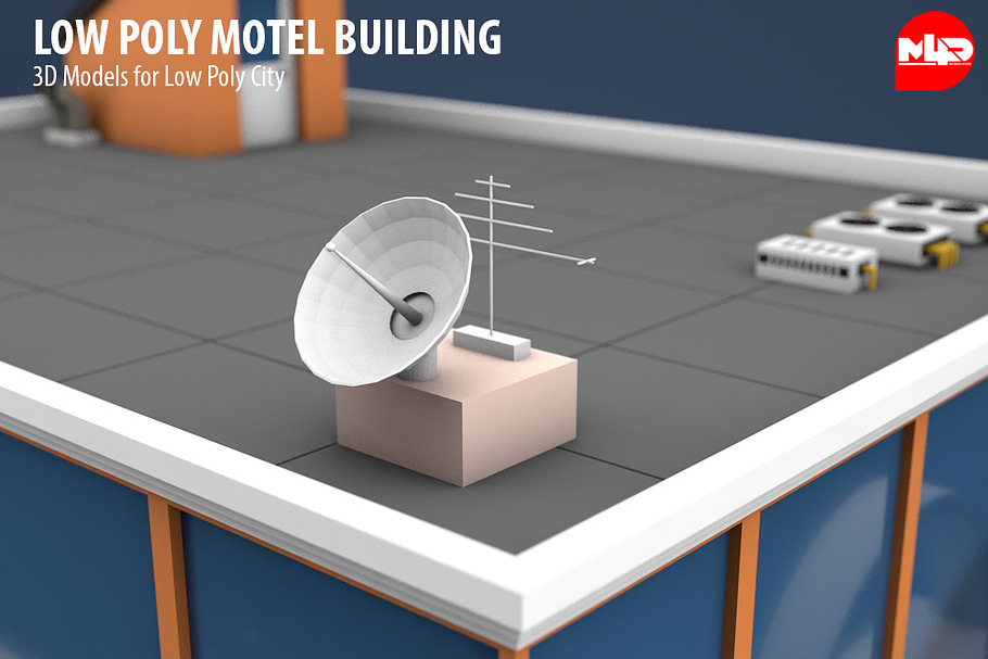 Low Poly Motel Building in Architecture - product preview 10