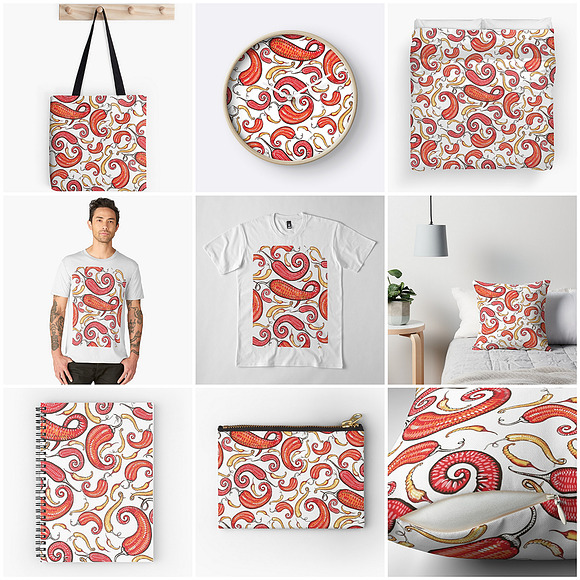 Red hot chili peppers in Patterns - product preview 4