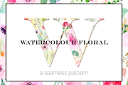 Watercolour Floral Seamless Pattern