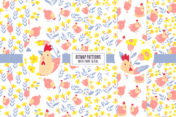 Cheeky Chicks + 16 Seamless Patterns in Patterns - product preview 4