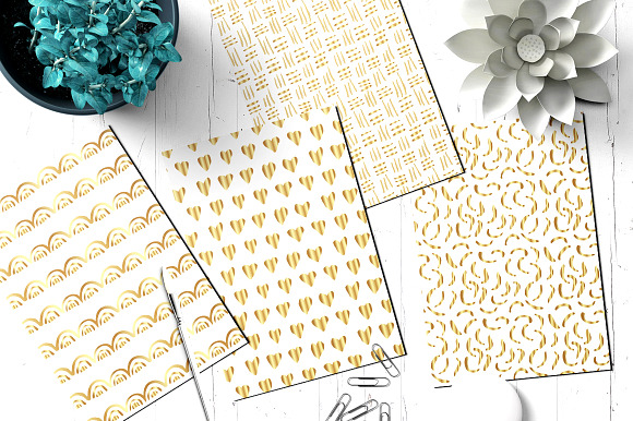 Golden Hand Drawn Patterns in Patterns - product preview 1