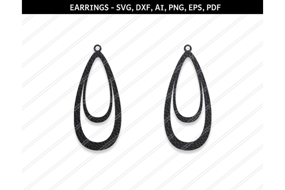 Teardrop earrings svg,dxf,ai,eps,png