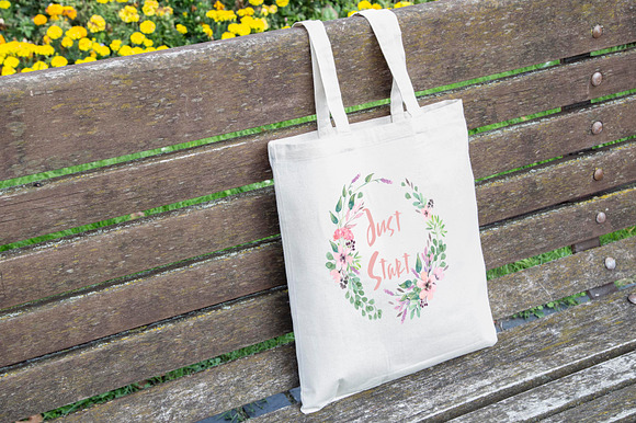Tote bag on bench mockup in Product Mockups - product preview 2